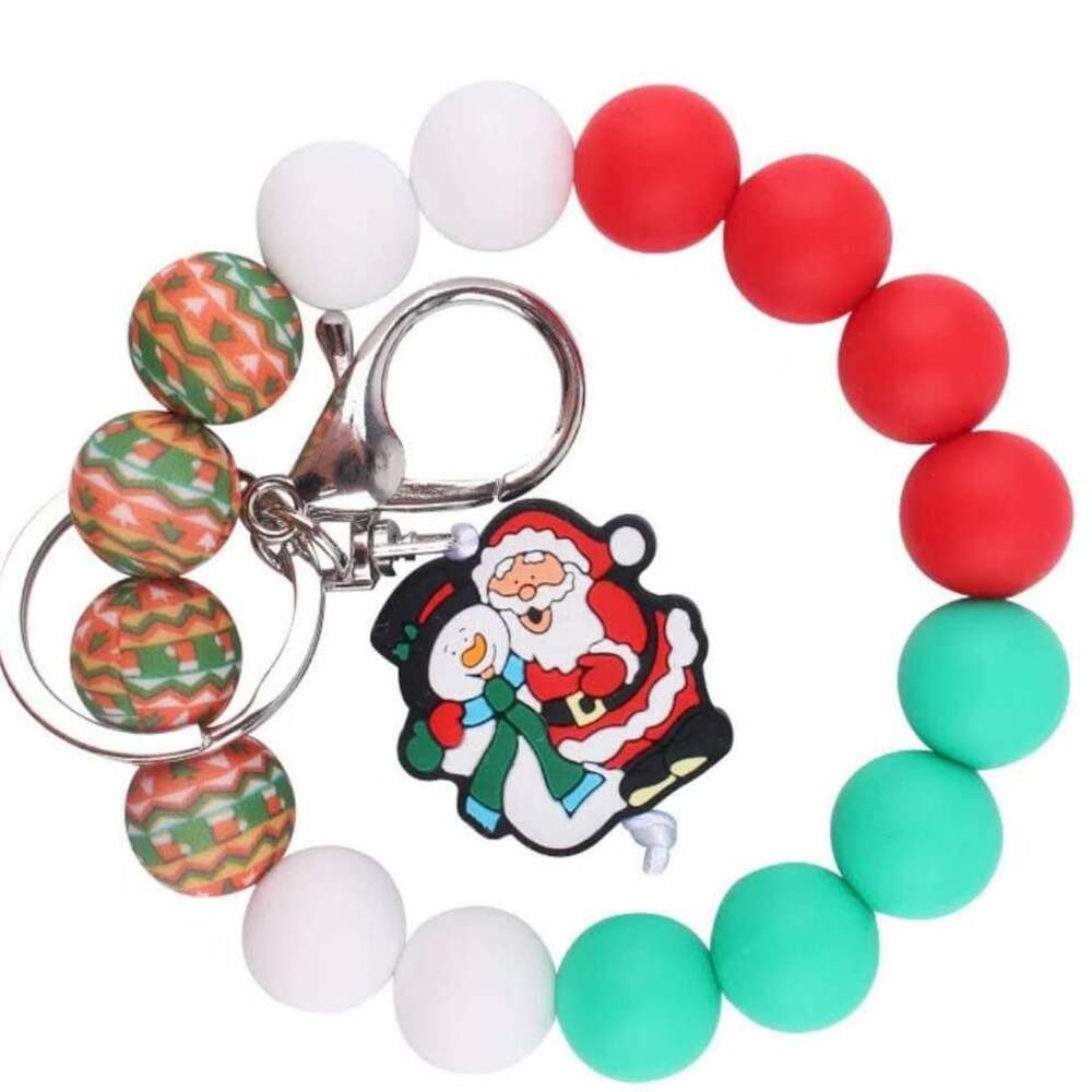 Santa & Frosty Wristlet Keychain